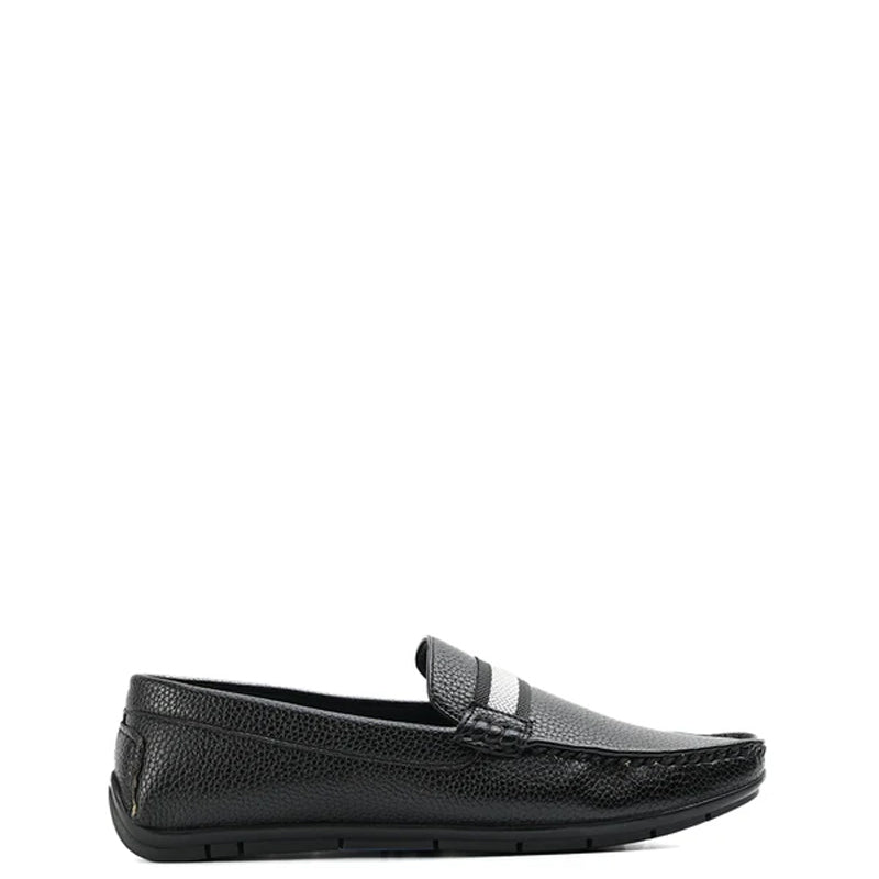 Classic Textured Leather Driving Loafer