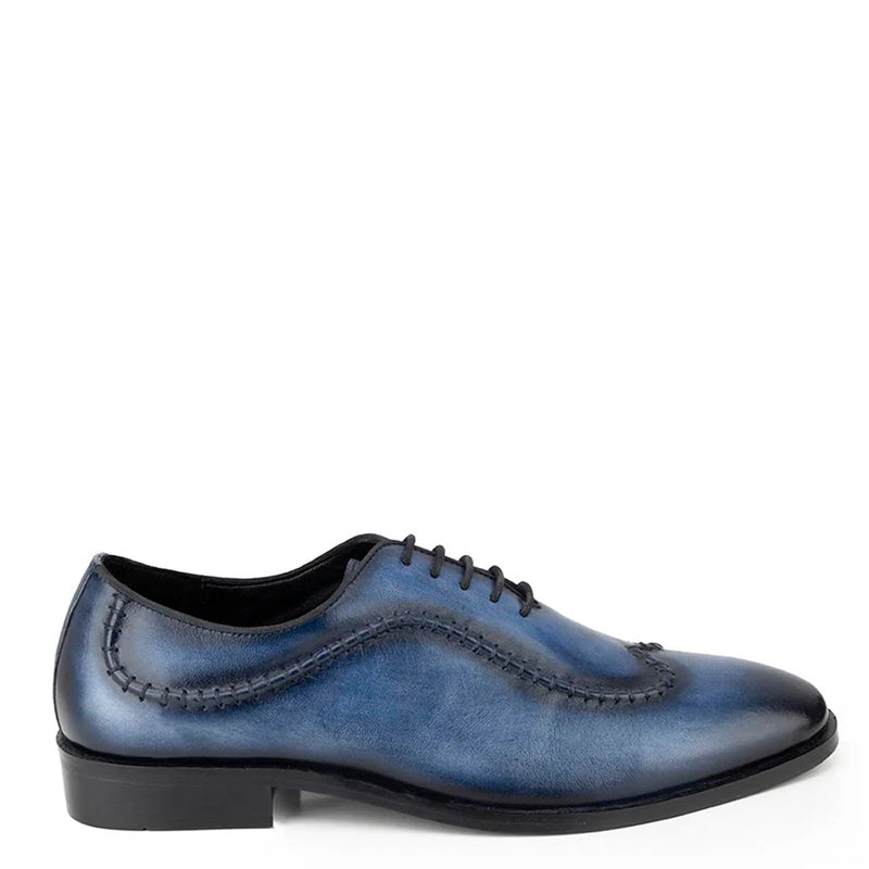 Patina Stiched Wholecut Leather Oxford Shoes