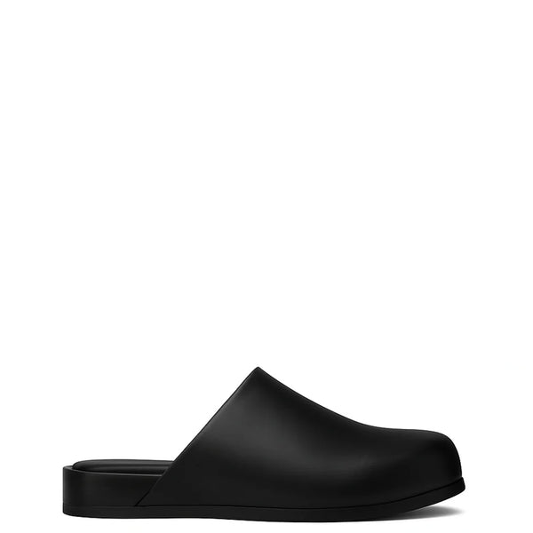 Luxe Leather Men Italian Mule - Black