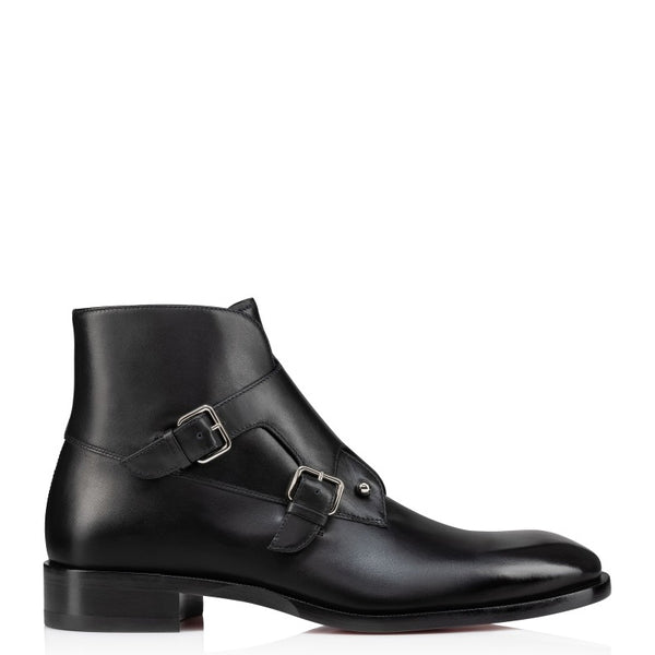 Double Monk Solid Leather High Ankle Boot