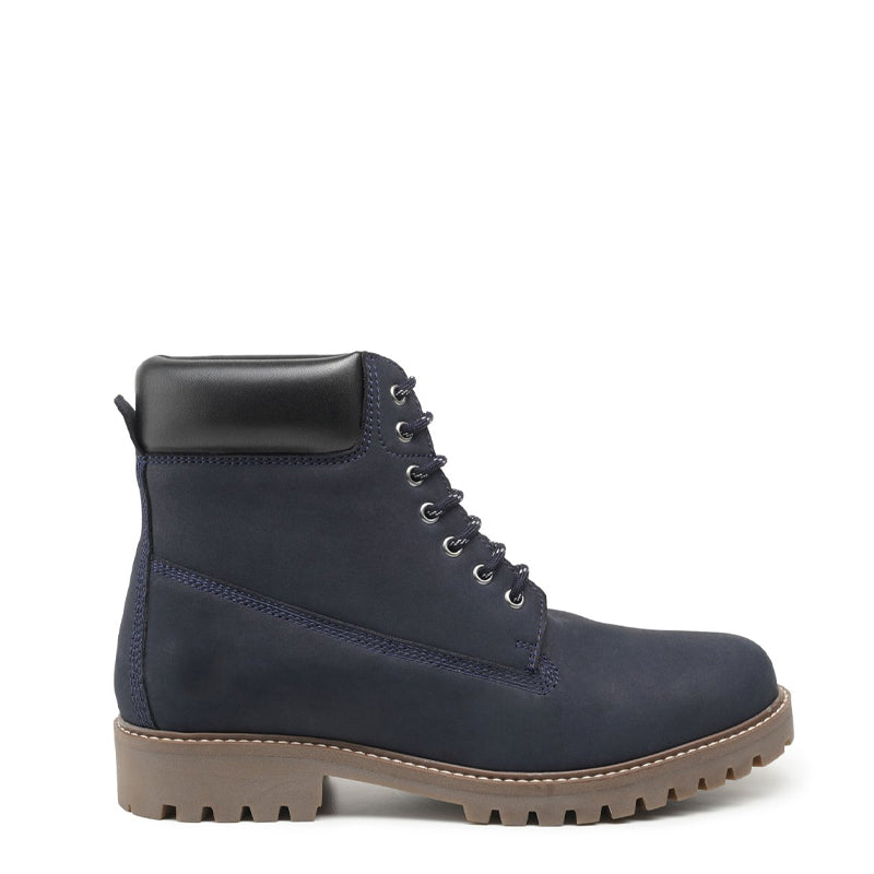 Urban Leather Lace Up High Ankle Boot Green