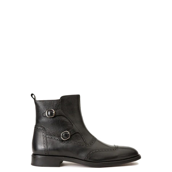 Leather Double Buckle Men Shoe