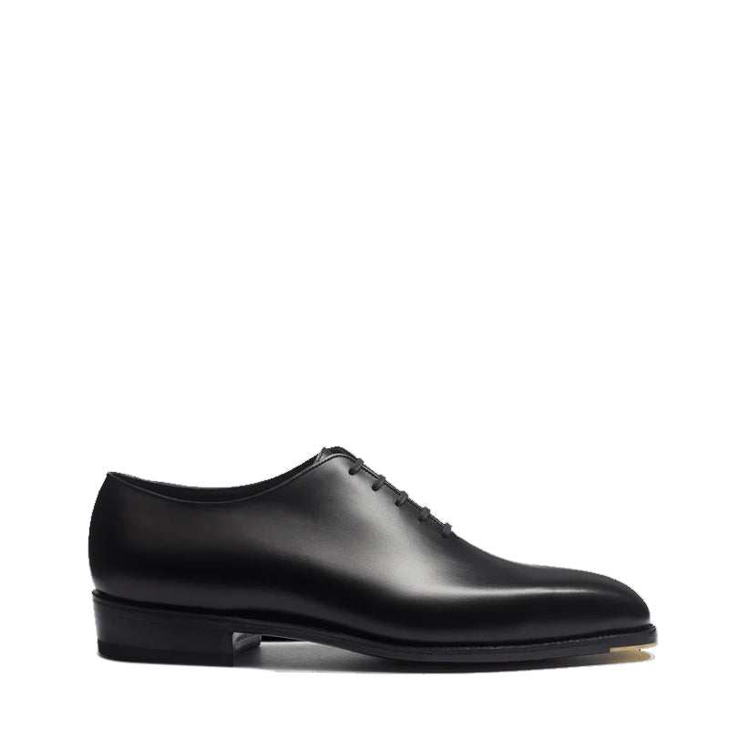 Plain Polished Leather Wholecut Oxford Shoes