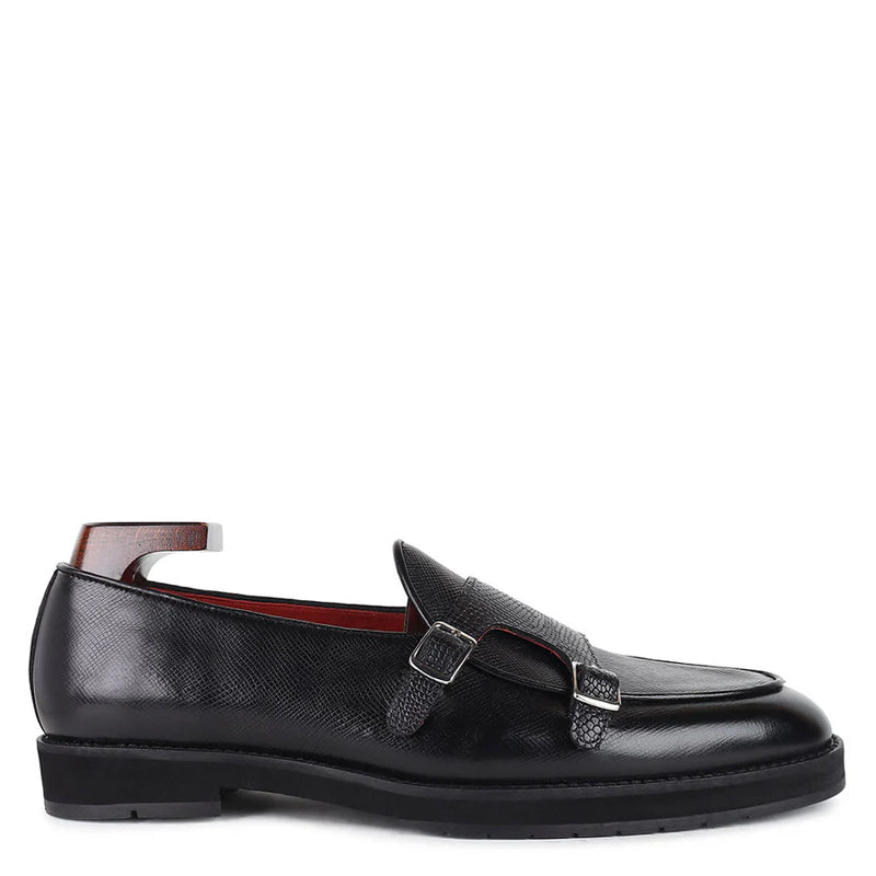 Handmade Leather Formal Double Monk Straps Shoes