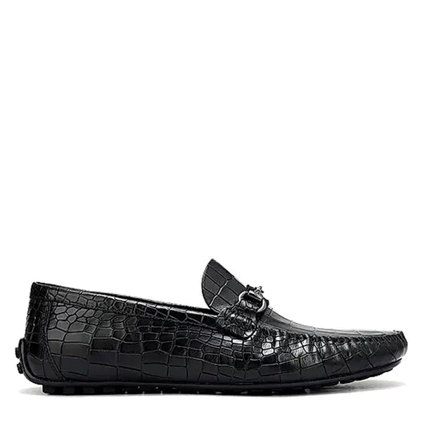 Premium Croco Textured Leather Driving Loafer