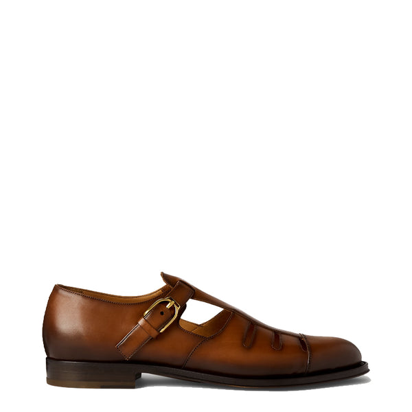 Closed Toe Solid Leather Fisherman Sandal