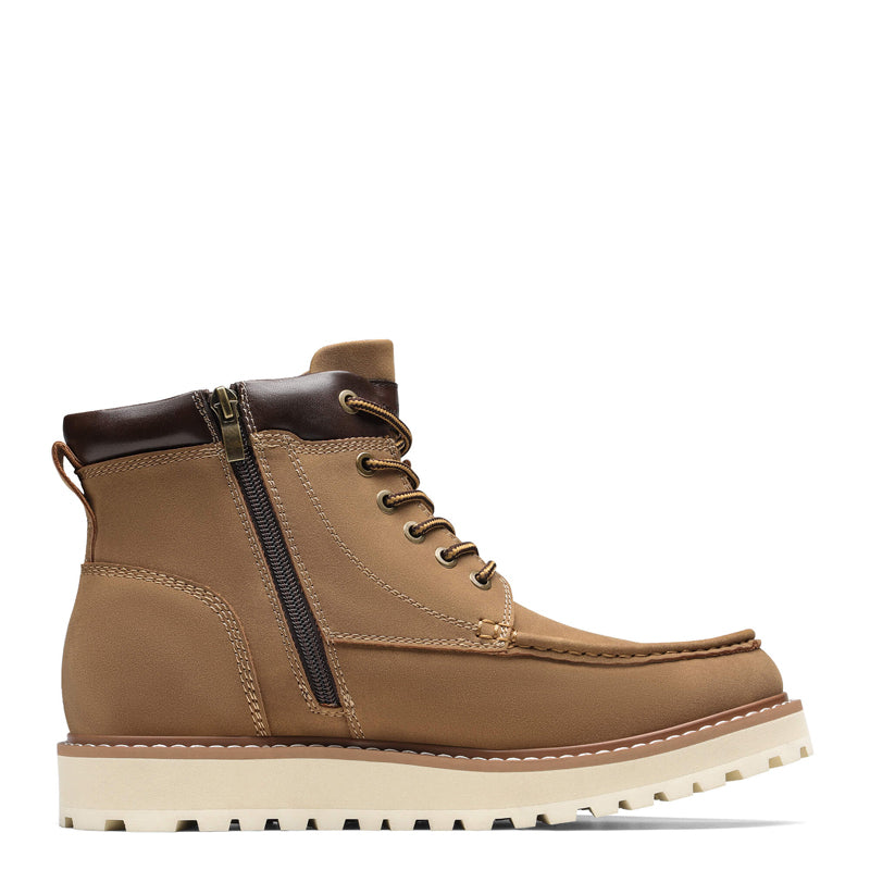 Men's Moc Toe Boot Fashion Comfort Casual Wedge Boots