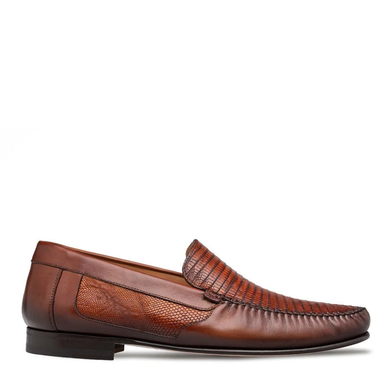 Croc-Embossed Leather Penny Loafers