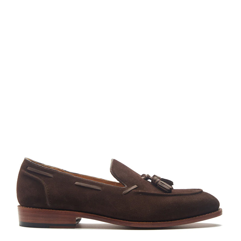 Men Suede Leather Slip On Tassel Loafer