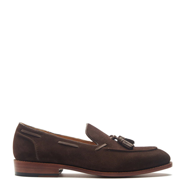 Men Suede Leather Slip On Tassel Loafer