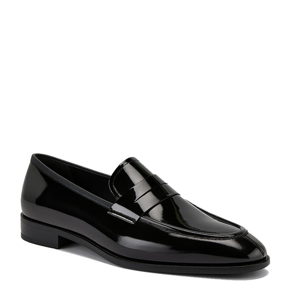 Luxury Leather Penny Loafer with Glossy Finish