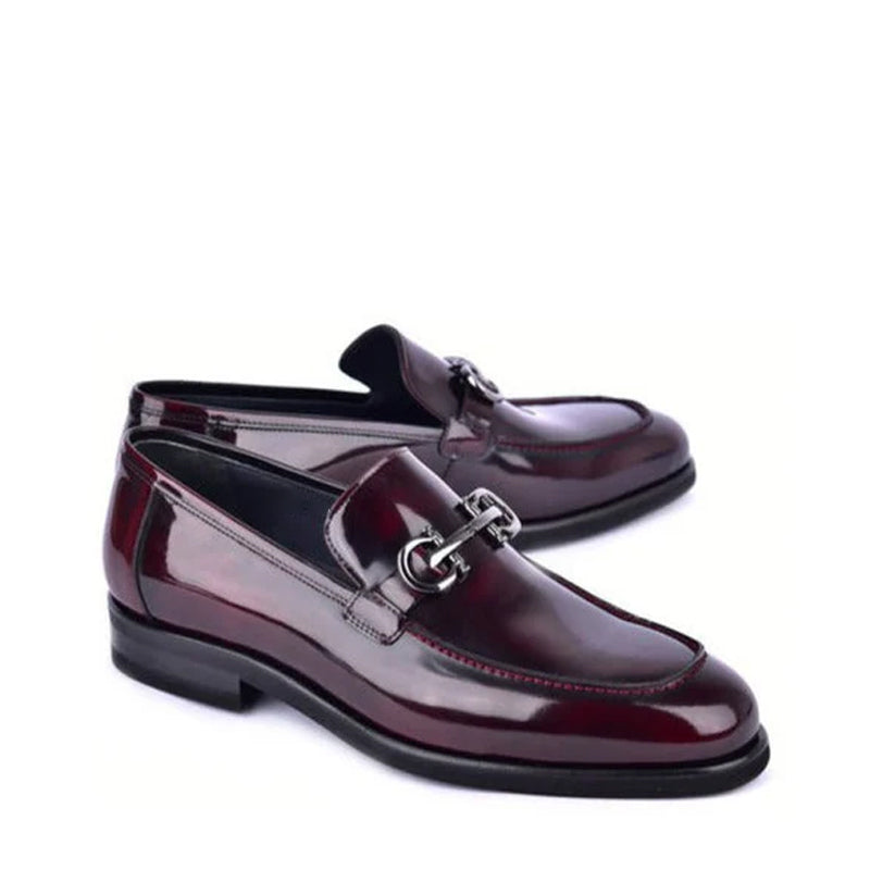 Marble Calf Leather Formal Loafers