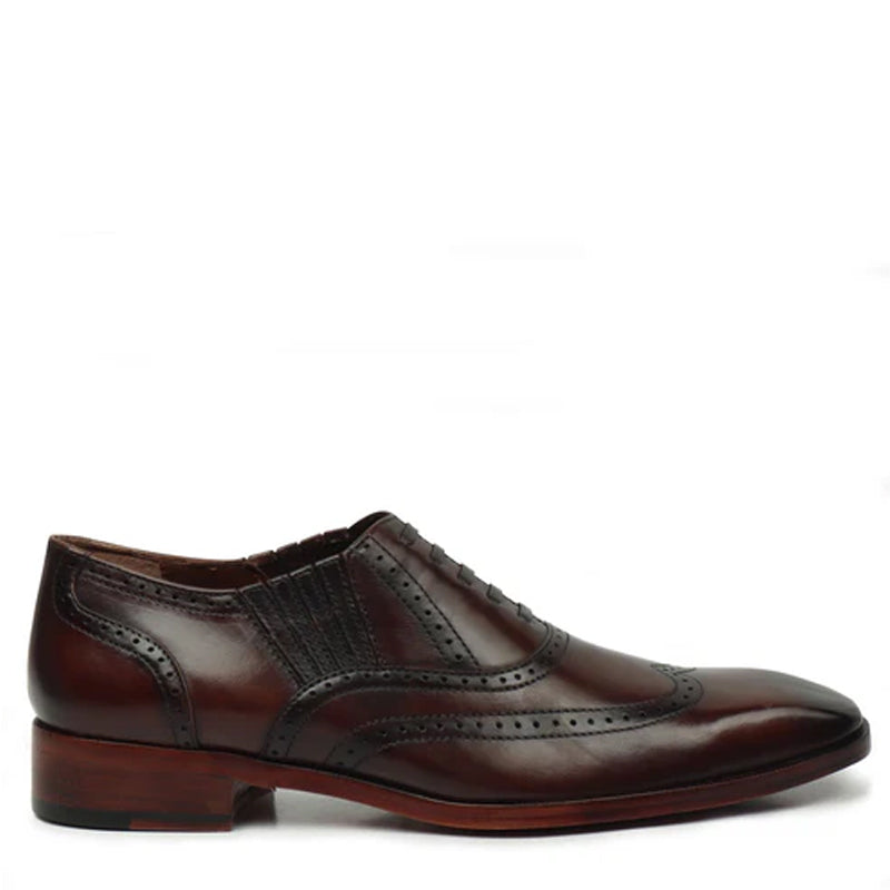 Leather Square Toe Lace-Up Oxford Shoes