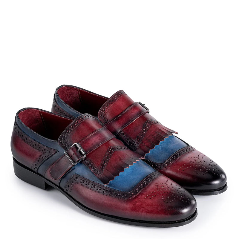 Leather Single Monkstrap Shoes For Men