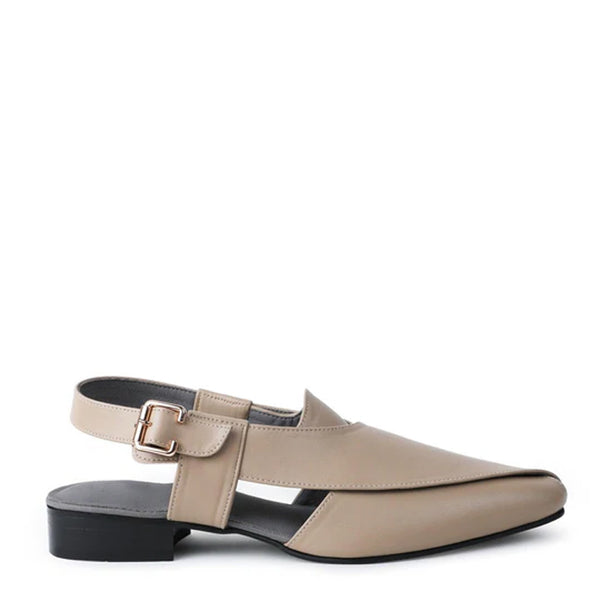 Premium Classic Leather Peshawari Beige Sandals