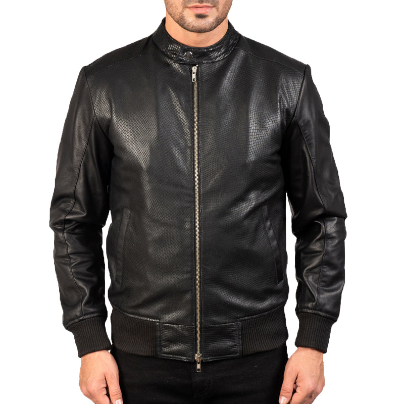 Avan Leather Bomber Jacket For Men