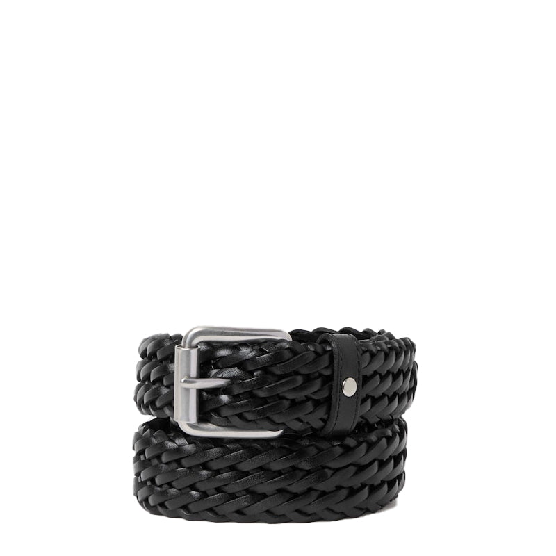 Men Pliancy Leather Braided Belt