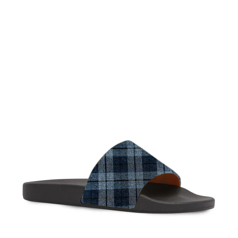 Men's Checked Pattern Plaid Slides