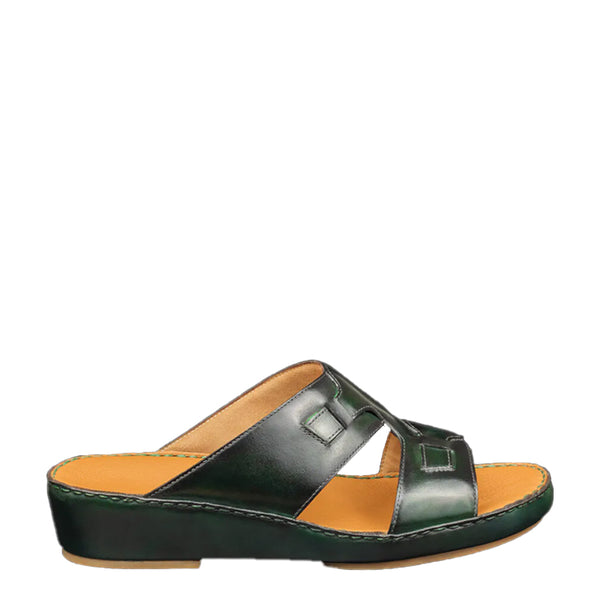 Open Toe Classic Comfort Arabic Sandal - Green