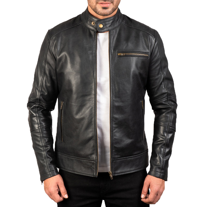 Tarron Leather Biker Jacket