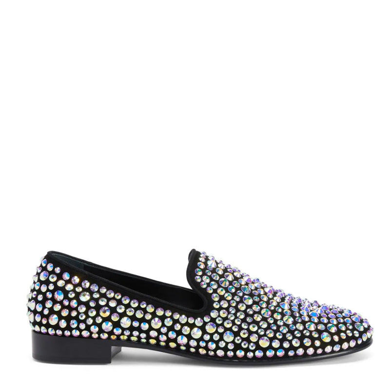 Crystalline Embellished Loafers