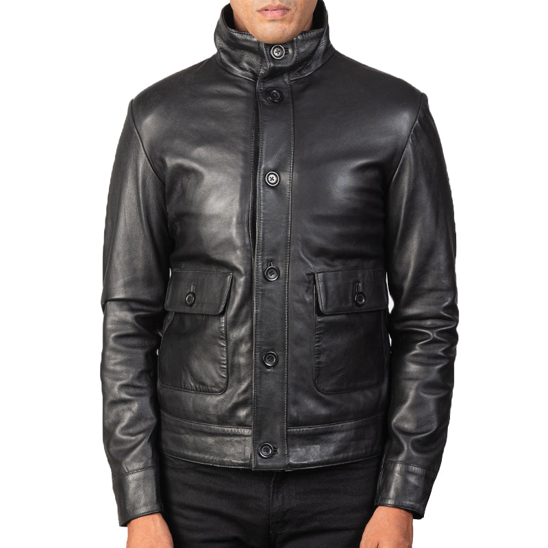 Columbus Leather Bomber Jacket For Men