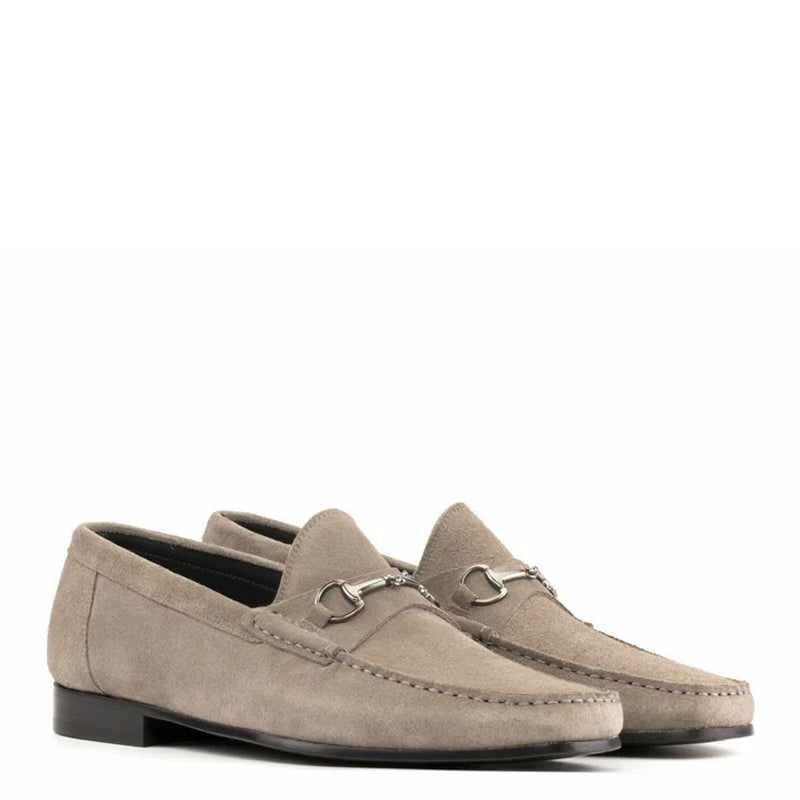 Men Suede Slip-On Casual Loafers With Buckle