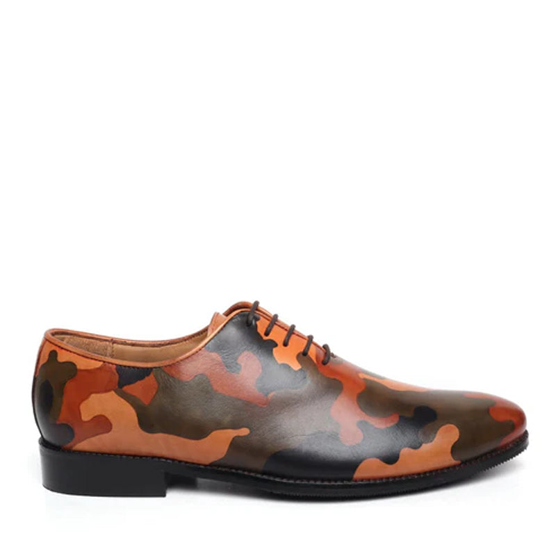 Leather Hand Painted Wholecut Oxford Shoes