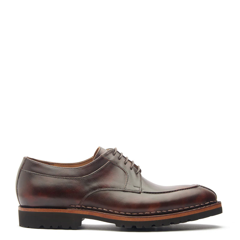 Men Lace-Up Leather Derby Shoes