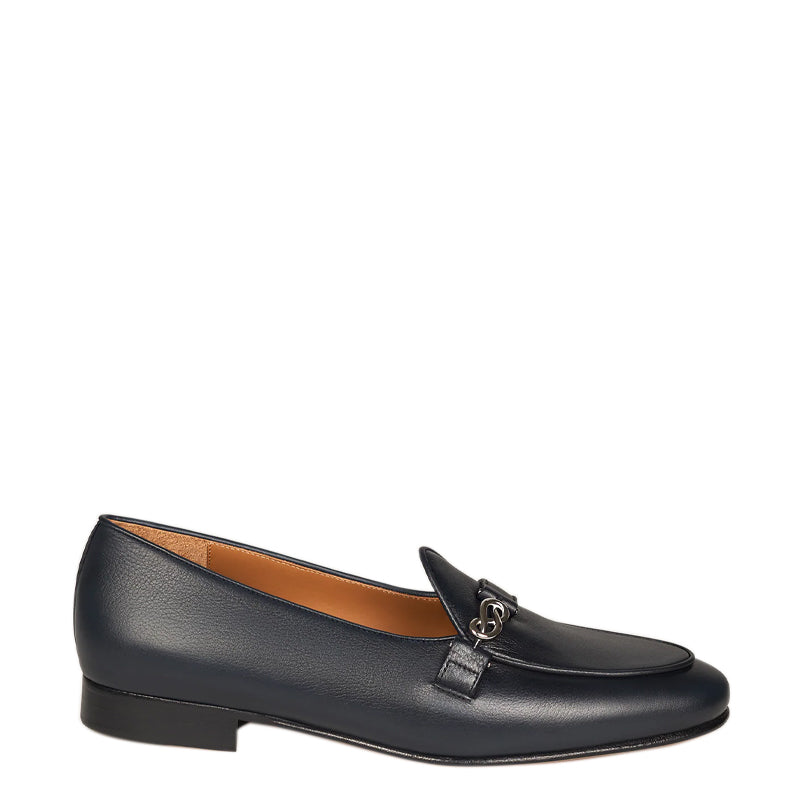 Hammered Leather Loafers Sleek