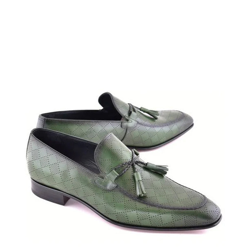 Tassel-Trimmed Calfskin Loafers