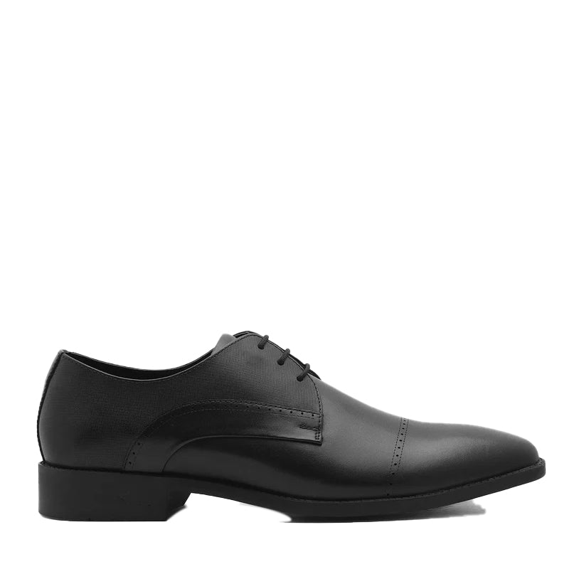 Men Solid Leather Derby Shoes