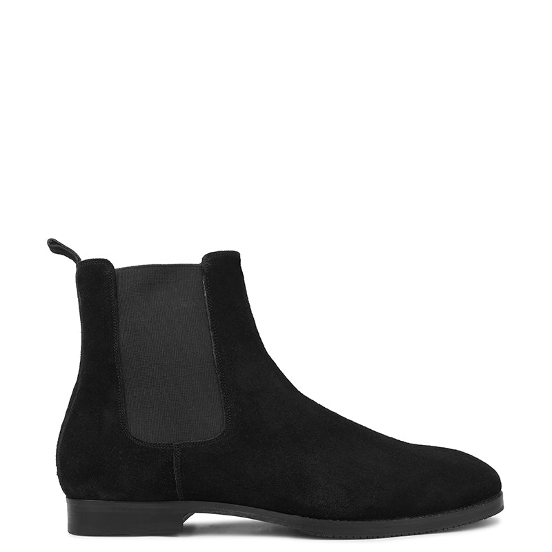 Suede Handmade High-Top Leather Chelsea Boots