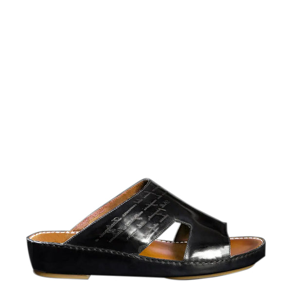Handmade Luxury Leather Comfort Arabic Sandal - Black