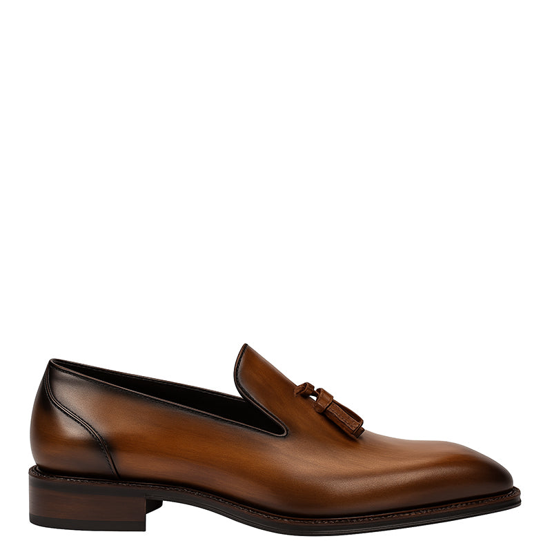 Luxury Wholecut Tassel Loafer Brown
