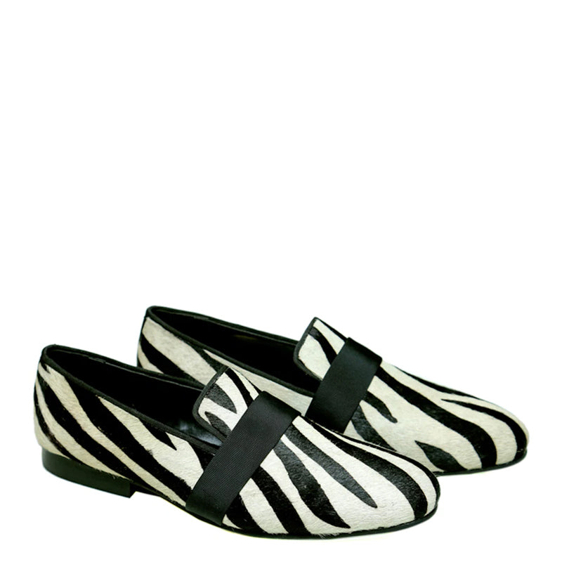 Zebra Stripe Print Loafer