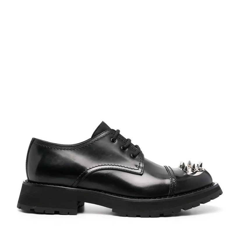 Alessandro Spike Stud Derby Shoes Black