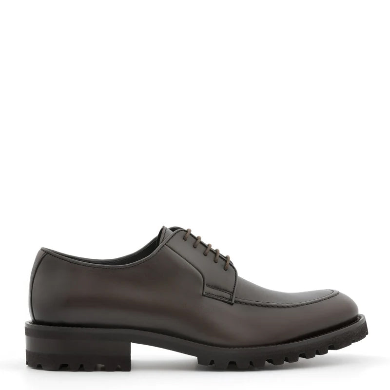 Leather Lace-Up Derby Shoes For Men