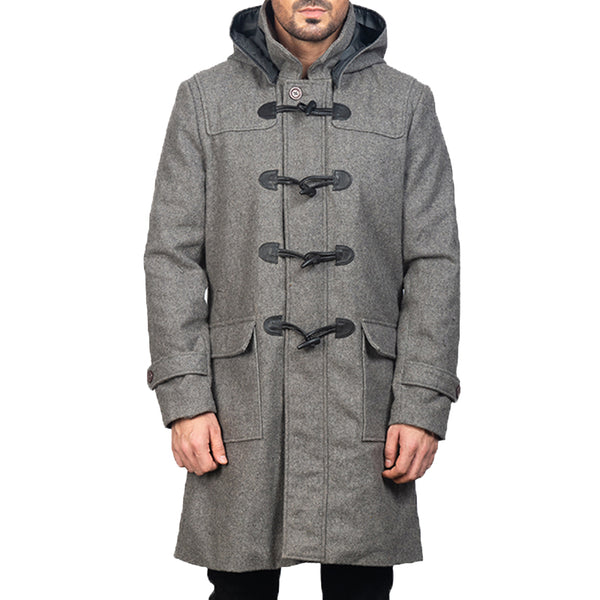 Drake Leather Hooded Coat For Men