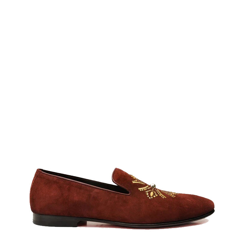 Black Suede Slip on Loafer Men Shoe