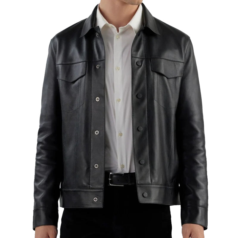 Black Dwayne Leather Jacket