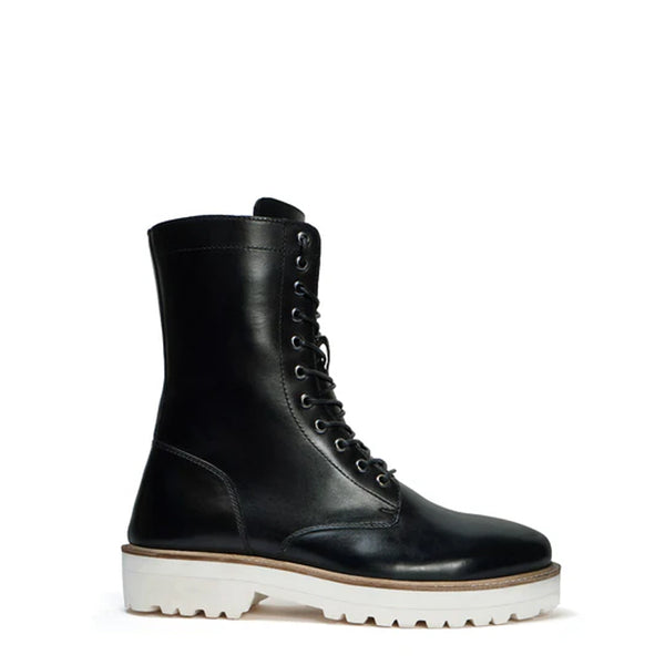 Men Chunky High Leather Ankle Boot
