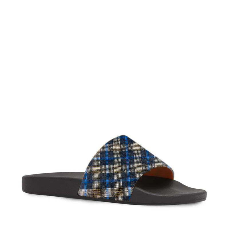 Men's Checked Pattern Check Slides