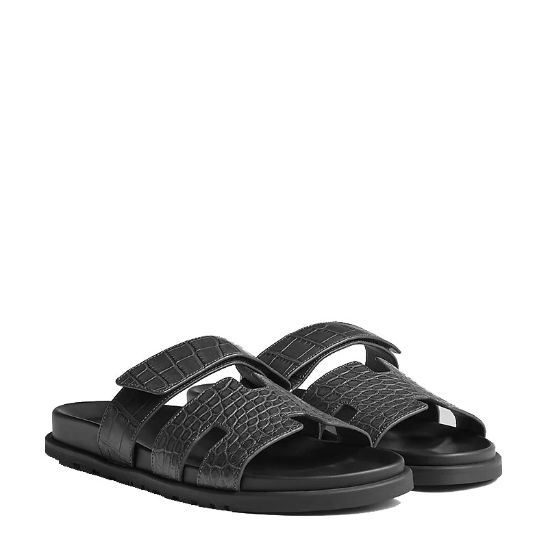 Croco Leather Luxury Sandals