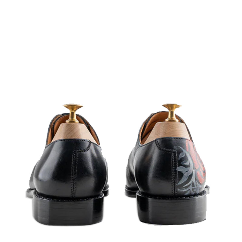 Skull Rose Wholecut Oxfords