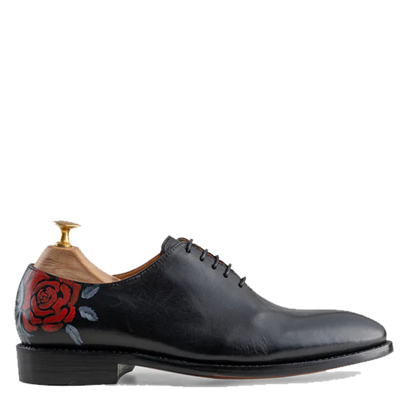 Skull Rose Wholecut Oxfords