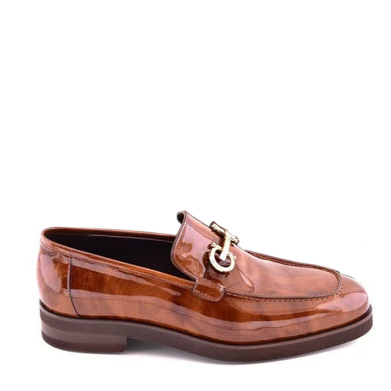 Marble Calf Leather Formal Loafers