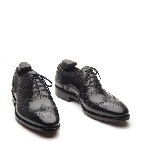 Men Lace Up Leather Wingtip Oxford Shoe