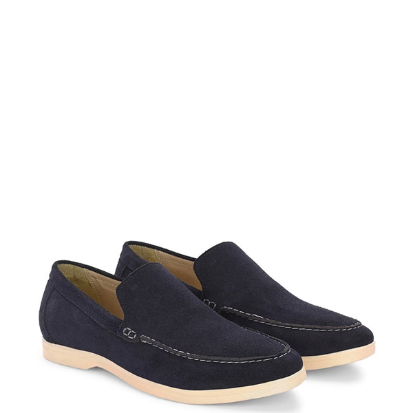 Suede Leather Moccasin Loafer Shoe For men - Blue