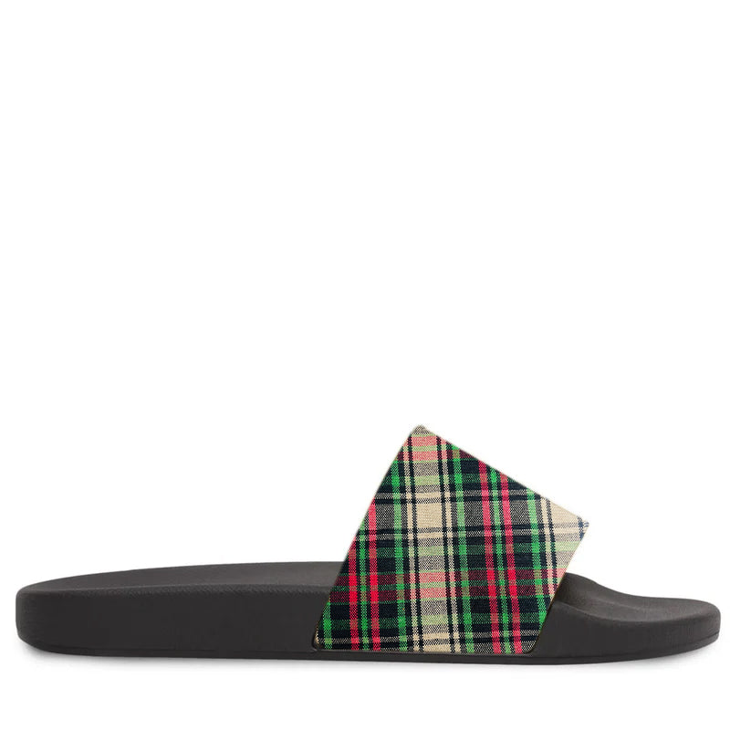 Men's Checked Pattern Printed Slides